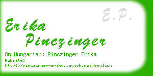 erika pinczinger business card